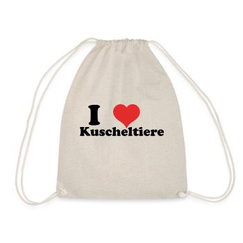 i love Kuscheltiere - Turnbeutel - Natur - Vorne