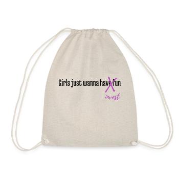 Girls just wanna invest - Turnbeutel - Natur - Vorne