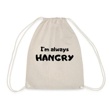 Immer hangry | Lustige Geschenkidee (für Teen, Baby) - Turnbeutel - Natur - Vorne
