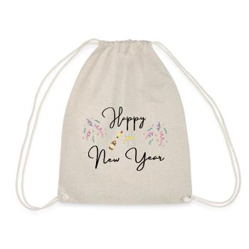 HAPPY NEW YEAR - Drawstring Bag - nature - Front