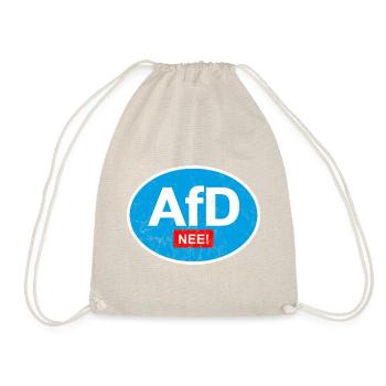 ANTI AFD NEE STICKER - Turnbeutel - Natur - Vorne