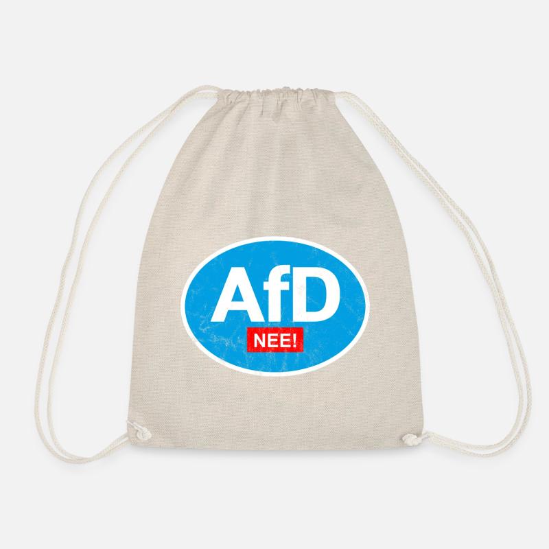 ANTI AFD NEE STICKER - Turnbeutel - Natur