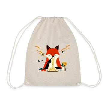 Pasta Fox - Drawstring Bag - nature - Front