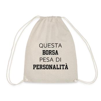 👉🏻 This bag weighs in personality 🕶 - Drawstring Bag - nature - Front