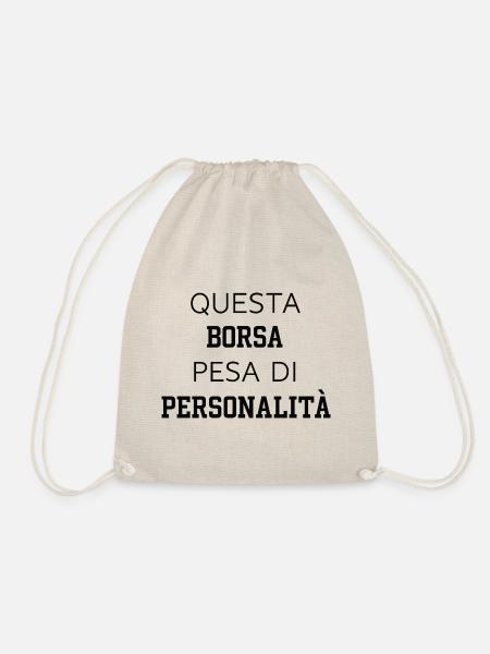 👉🏻 Diese Tasche wiegt in ihrer Persönlichkeit 🕶 - Turnbeutel - Natur