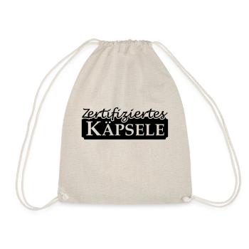 Zertifiziertes Käpsele (1c) - Turnbeutel - Natur - Vorne