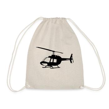 bell jet janger Hubschrauber Helikopter Helicopter - Turnbeutel - Natur - Vorne