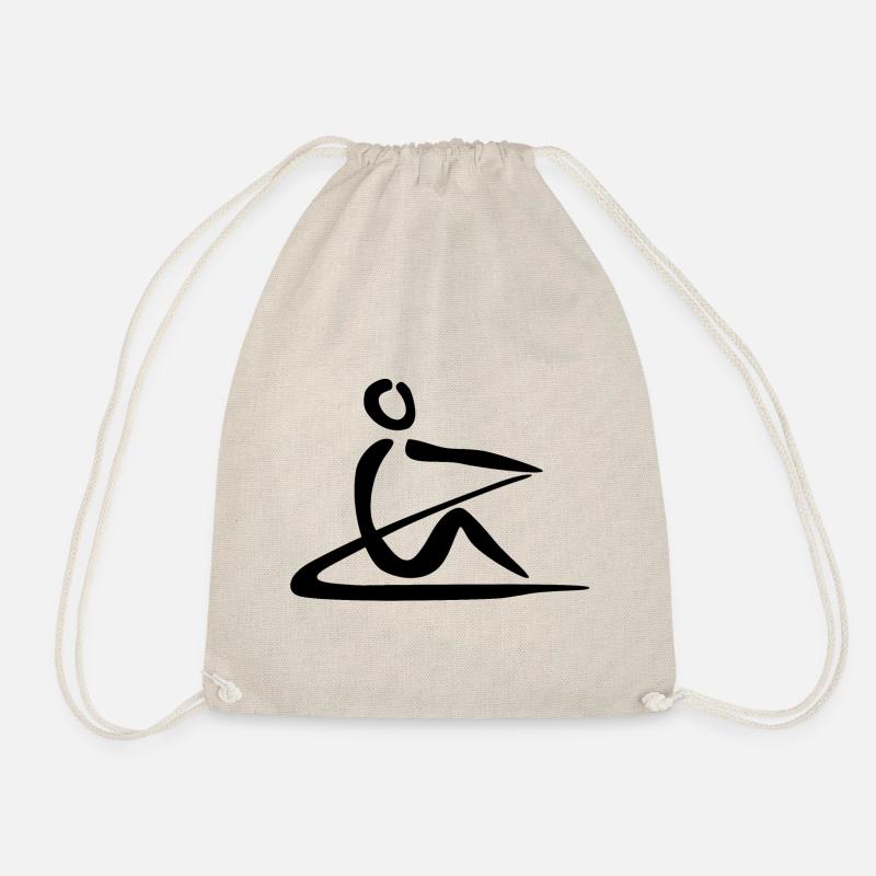 Rowing Logo 1 - Drawstring Bag - nature