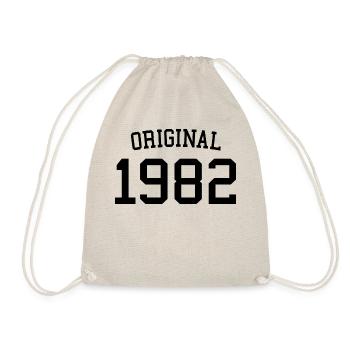 Original 1982 - 40 Jahre alt - Geschenk zum 40. Geburtstag - Turnbeutel - Natur - Vorne