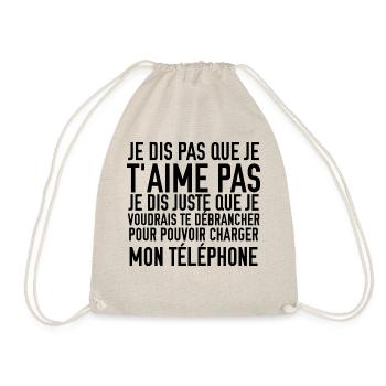 je dis pas que je t'aime pas - Sac de sport léger - nature - Devant
