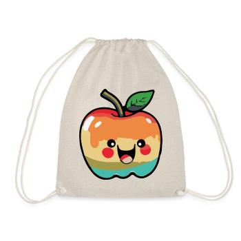 Apfel Comic - Turnbeutel - Natur - Vorne