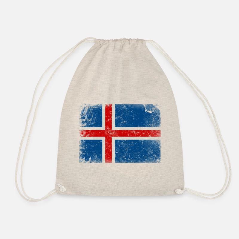 ISLAND VINTAGE FLAGGE - Turnbeutel - Natur