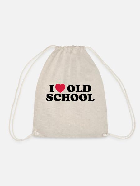 I love old school - Turnbeutel - Natur