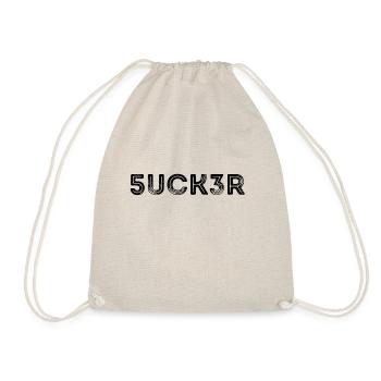 5UCK3R (SUCKER) Design NA BLACK - Drawstring Bag - nature - Front