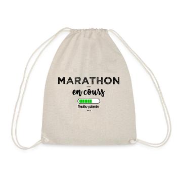 Marathon en cours veuillez patienter - Sac de sport léger - nature - Devant