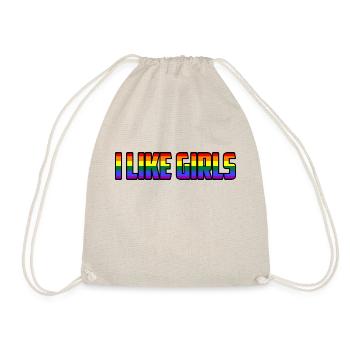 J'aime les filles LGBTQ Lesbian Pride Rainbow Gift - Sac de sport léger - nature - Devant
