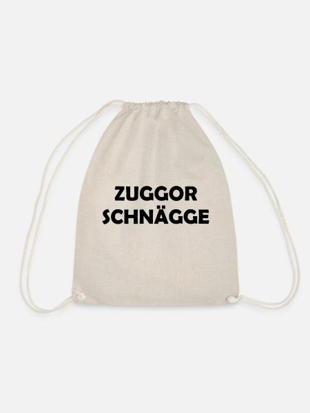 Zuggor Schnägge - sächsisch Zuckerschnecke - Turnbeutel - Natur
