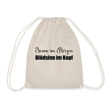 Sonne im Herz Blödsinn im Kopf - Turnbeutel - Natur - Vorne