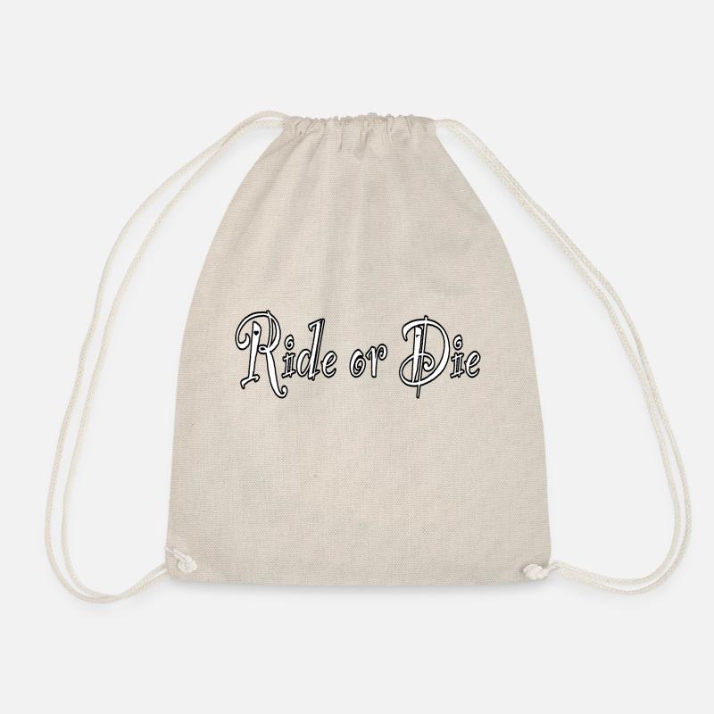 Ride or Die - Drawstring Bag - nature