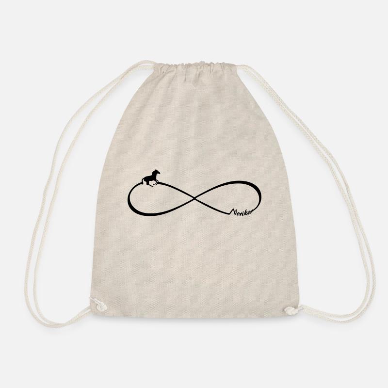 Geschenk für Pferdebesitzer Noriker Pferd Infinity - Turnbeutel - Natur