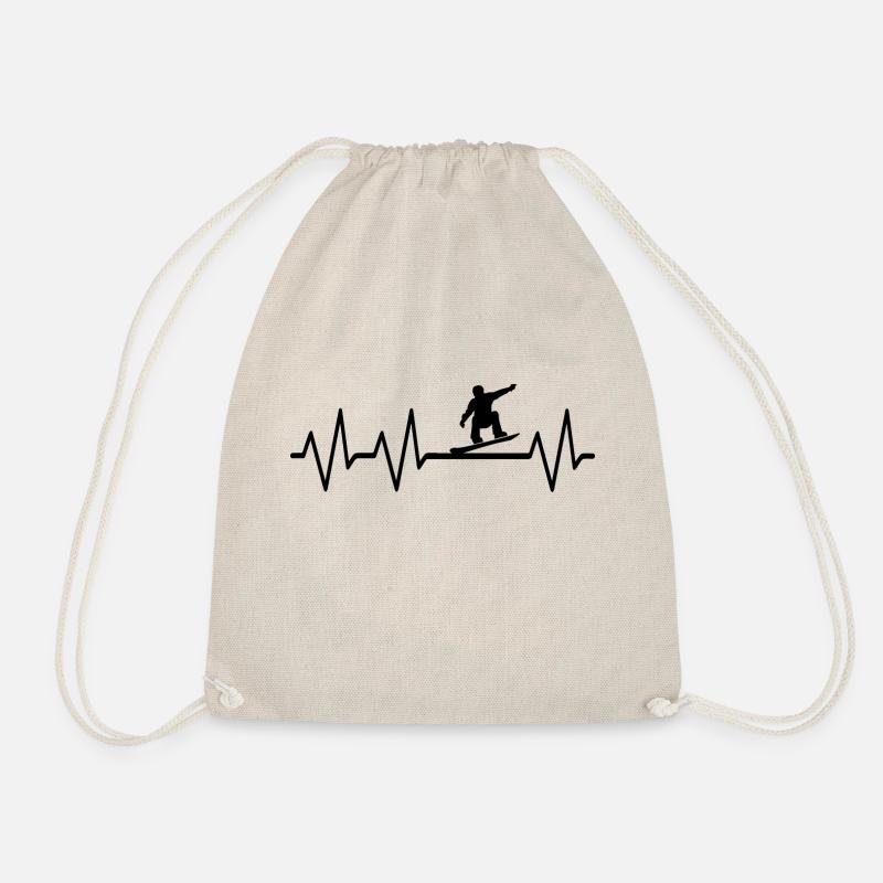 Snowboard Snowboarder - Drawstring Bag - nature