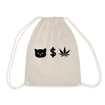CHAT ARGENT MAUVAISES HERBES - Sac de sport léger - nature - Devant