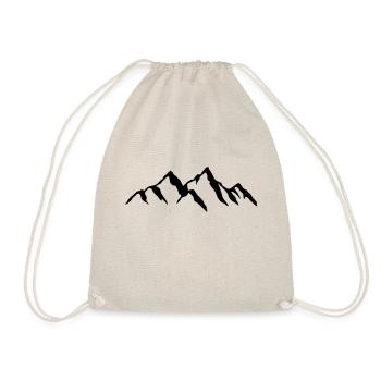 Beautiful mountains with shade for mountaineers hikers - Drawstring Bag - nature - Front