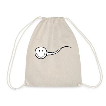 Smiley Sperm - Turnbeutel - Natur - Vorne