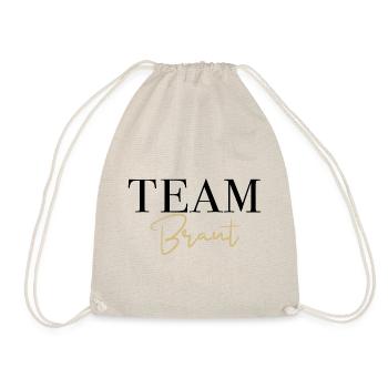 Team Braut Junggesellinnenabschied Hochzeit - Turnbeutel - Natur - Vorne