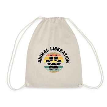 ANIMAL LIBERATION animal lover - Drawstring Bag - nature - Front