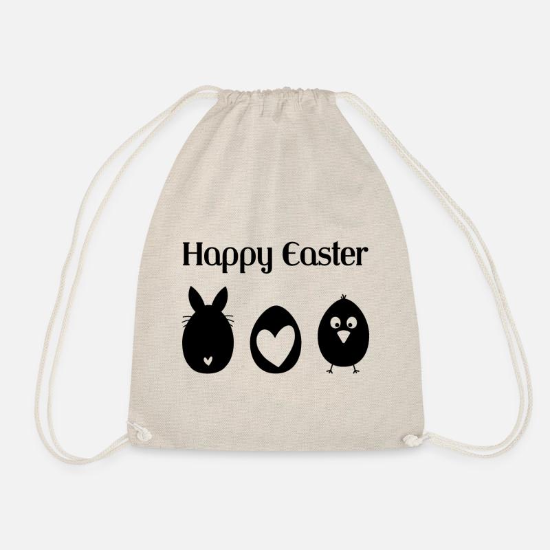 Happy Easter - Drawstring Bag - nature