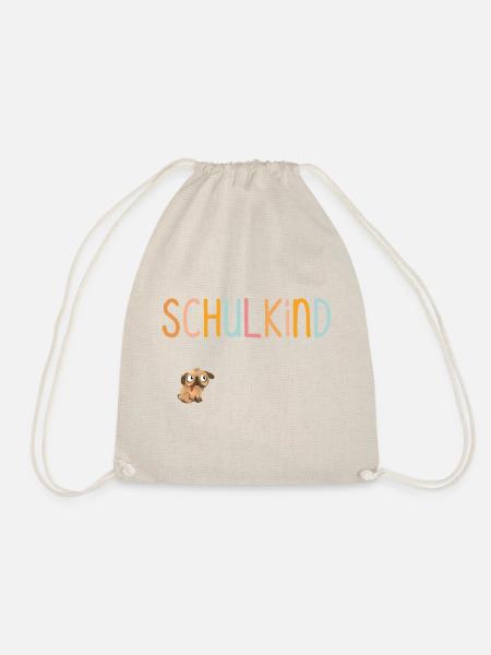 Schulkind - Mops - Turnbeutel - Natur