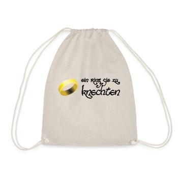 Ein Ring sie zu knechten T-Shirt - Turnbeutel - Natur - Vorne