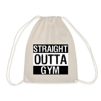 straight outta gym - Turnbeutel - Natur - Vorne