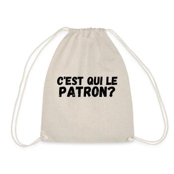 C est qui le patron (noir) - Sac de sport léger - nature - Devant