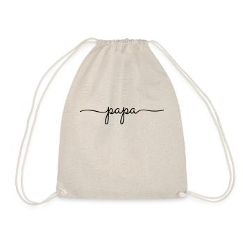 papa moderner Schriftzug Typographie - Turnbeutel - Natur - Vorne