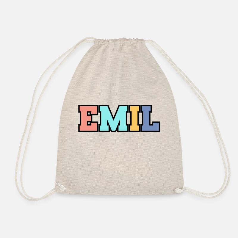 Name - Emil - Turnbeutel - Natur