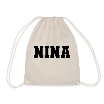 Name - Nina - Turnbeutel - Natur - Vorne