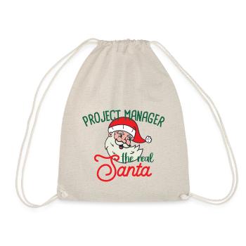 Project Manager xmas the real Santa Weihnachten - Turnbeutel - Natur - Vorne