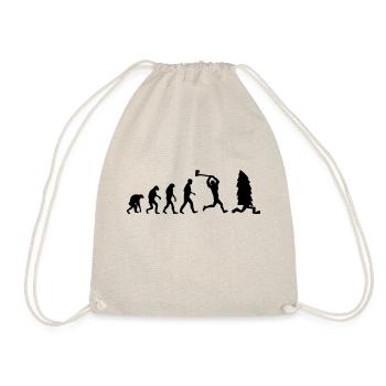 lumberjack evolution fun - Drawstring Bag - nature - Front