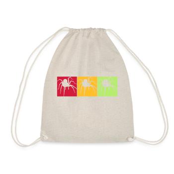 couleurs carrés motif araignée colorée de - Sac de sport léger - nature - Devant