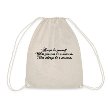 toujours être soi-même texte drôle de Licorne - Sac de sport léger - nature - Devant
