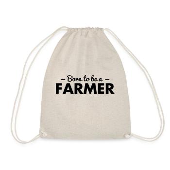 born to be a farmer - Drawstring Bag - nature - Front