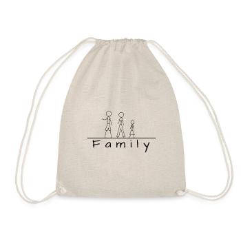 Famille de figurines en bâton - Sac de sport léger - nature - Devant