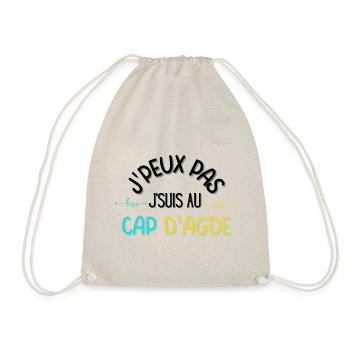 j peux pas j suis au cap d agde - Sac de sport léger - nature - Devant
