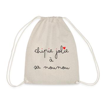 Chipie jolie à sa nounou - Sac de sport léger - nature - Devant