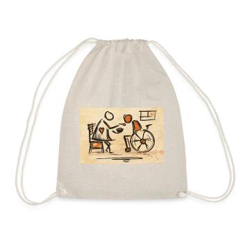 Infirmière gériatrique, Aide-soignant, Aide-soignant, Fauteuil roulant - Sac de sport léger - nature - Devant