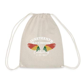 Juneteenth Black History Day Pride Gift - Drawstring Bag - nature - Front