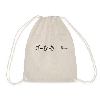 Team Braut JGA Schriftdesign - Turnbeutel - Natur - Vorne