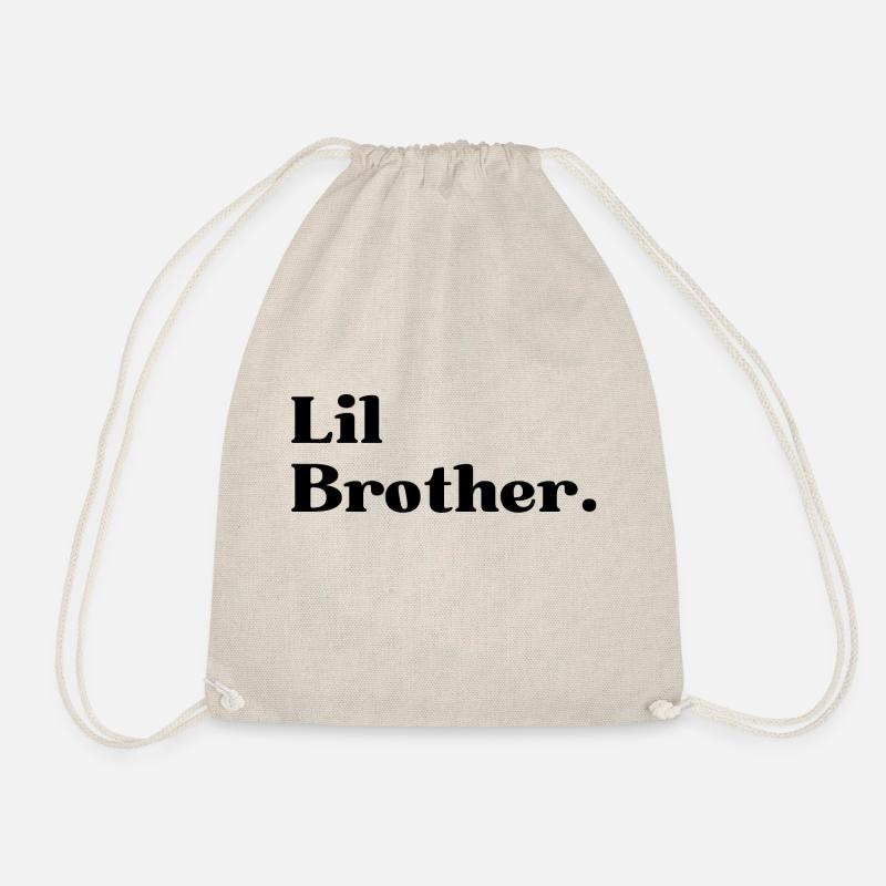 Lil Bro. Little Brother Geschenk - Turnbeutel - Natur